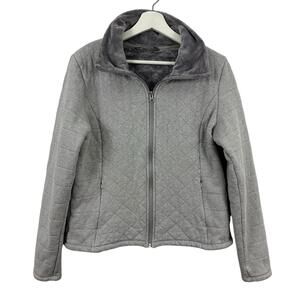 The North Face Caroluna Crop Grey Fleece Lined Jacket Women's Size L
